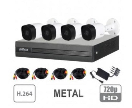 Kit de Videovigilancia Dahua Technology KIT/XVR1A04/4-B2A11N-0280B, 4 canales